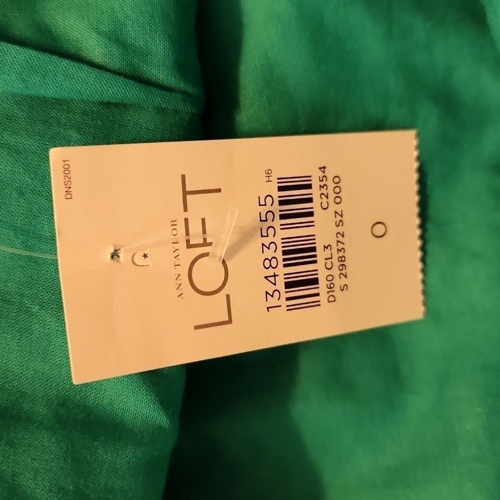 Loft Green Eyelet Pencil Skirt Size 0 NWOT - Picture 12 of 14